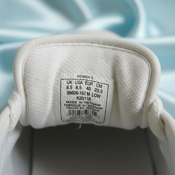 KSwiss Women’s Size 8.5 White Leather Sneakers Gold/Black Stripe K-Swiss S - Picture 6 of 8